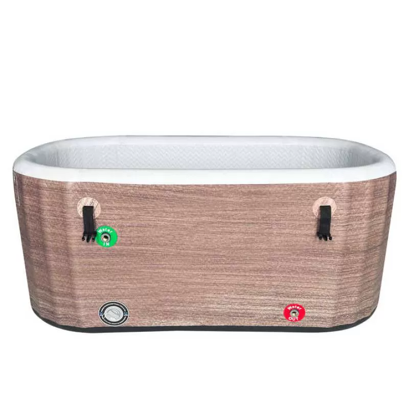 Custom Color Wood Look Recovery Bathtub Drop Stitch 8cm Inflatable Cold Plunge Tub Ice Bath Tub System