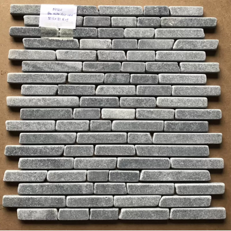 Mosaic đá tự nhiên rung đen NA 15mm LUX-15QR004