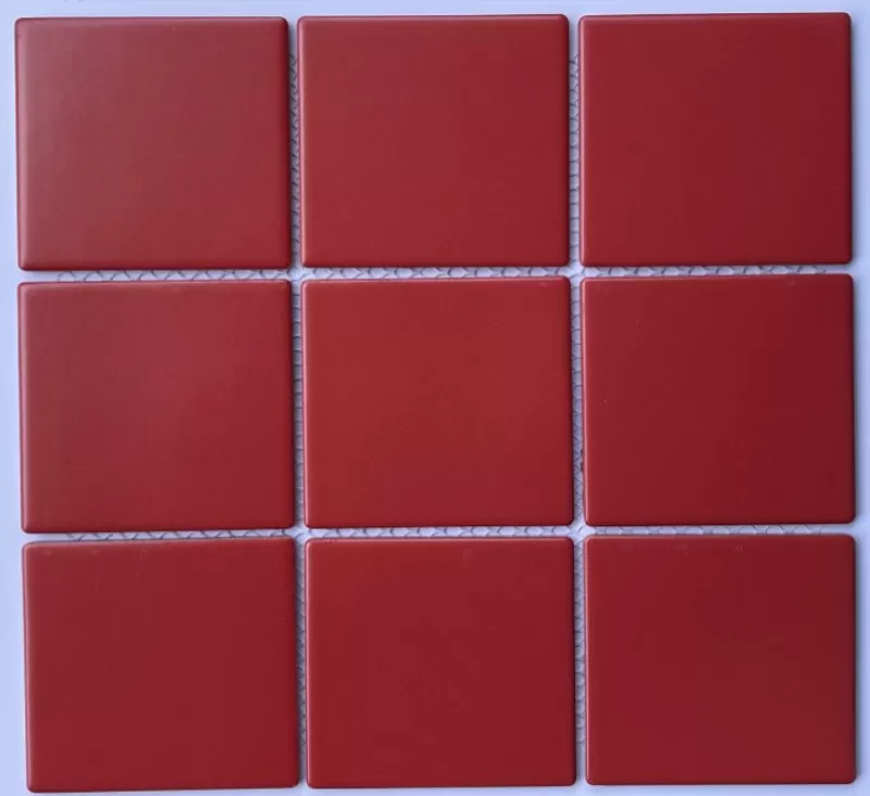 Gạch Mosaic Men Mờ Màu đỏ kt viên 97x97mm mã 906