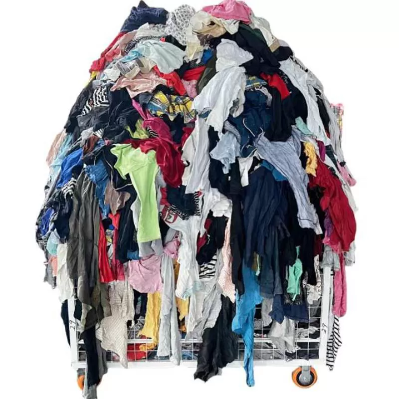Recycled Wiping Cleaning Rags Fabric Cut Pieces Dark Color t Shirt Rags Trapos Industriales 