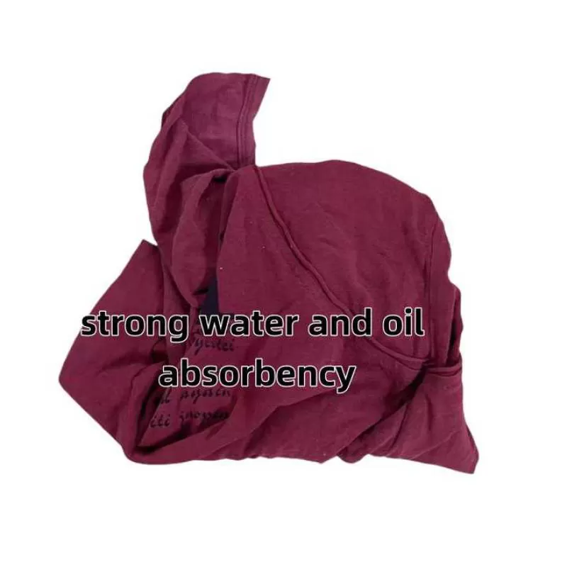Wiping Rags Cotton Color Cut t Shirt Rags Wipers Cotton Cleaning Cloth 100% Cotton for Marine Industrial
