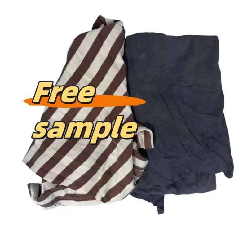 Textile Waste Cotton T Shirt Rags Wiping Scrap Rags Dark Colored T-shirt 100% Cotton Rags for Cleaning