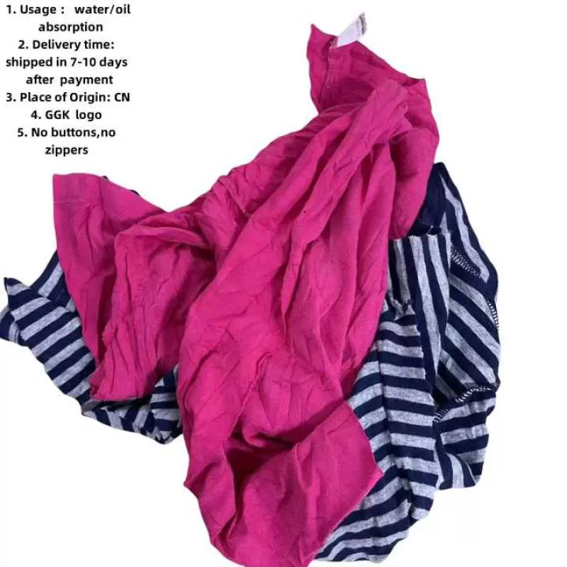 Textile Cotton Waste Rags Dark Color  Industrial  Cotton Rags for Cleaning Fleece Wiping Rags