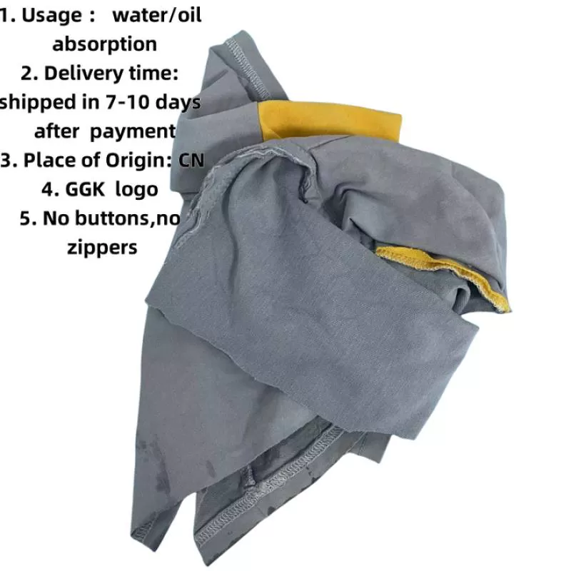 100% Cotton Textile Waste Bales Dark Color T Shirt Rags Industrial Use Factory Rags 100 Cotton