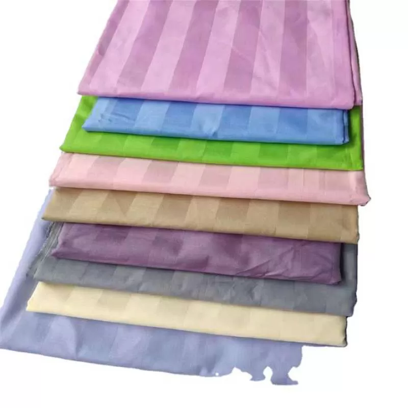 CVC60/40 32s Fabric Gouache Satin Strip Wide Width 160cm 40%Polyester 60%Cotton Fabric Nurse Bed Sheet Pocketing Lining Shirt