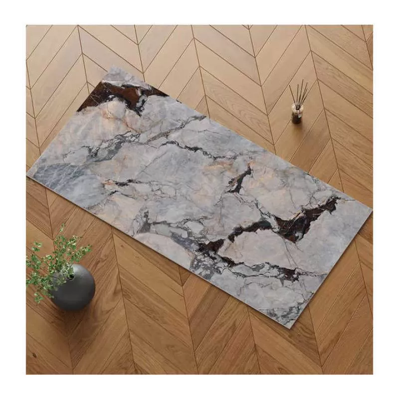 Porcelain Ceramic Floor Marble Texture Tiles Porcelain 75x150 Full Body Glazed Grey Bathroom Tiles China Big Size Indoor Tiles