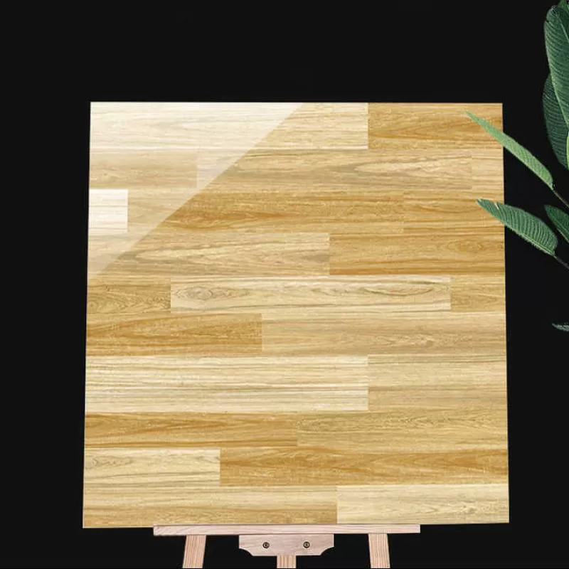 Wood Pattern Foshan Factory Price Decorative Polished Ceramic Tiles 600x600 Square Interior Wall and Floor Tile Glazed Surface