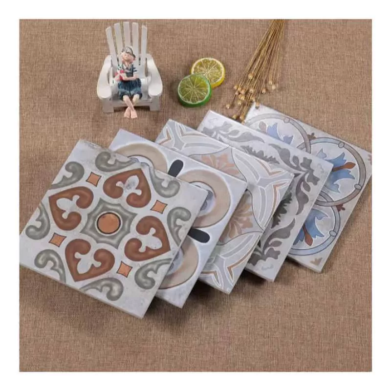 China Style Classic Moroccan Hand Painted Flower Design Ceramic Tiles Art Decorative Tile 200x200 for Floor and Wall