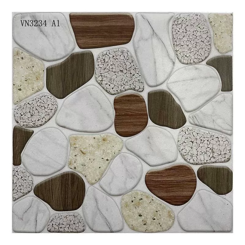 300X300 White Ceramic Balcony Outdoor Stone Bathroom Tactile Rustic Floor Tile