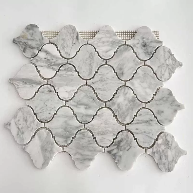 Modern Luxury Design Irregular Cut Marble Carrara Latin Grey Mixed Marble Mosaic Tile for Indoor House Room Backboard Wall