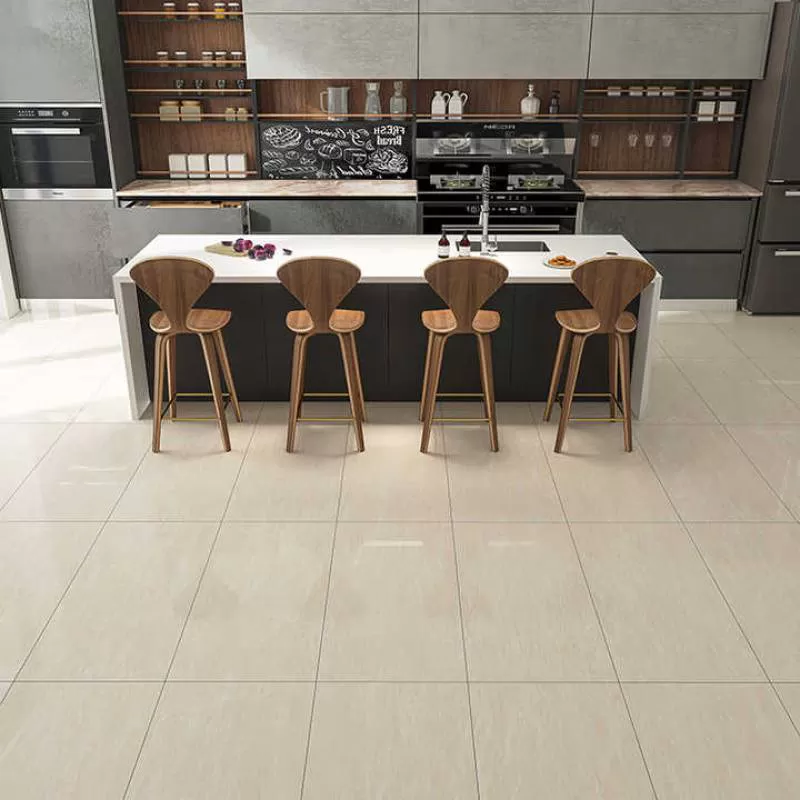 Beige Porcelain Tile Foshan High Quality Glossy 600x1200 Marble Look Full Glazed Porcelain Granite Hotel Floor and Wall Tiles