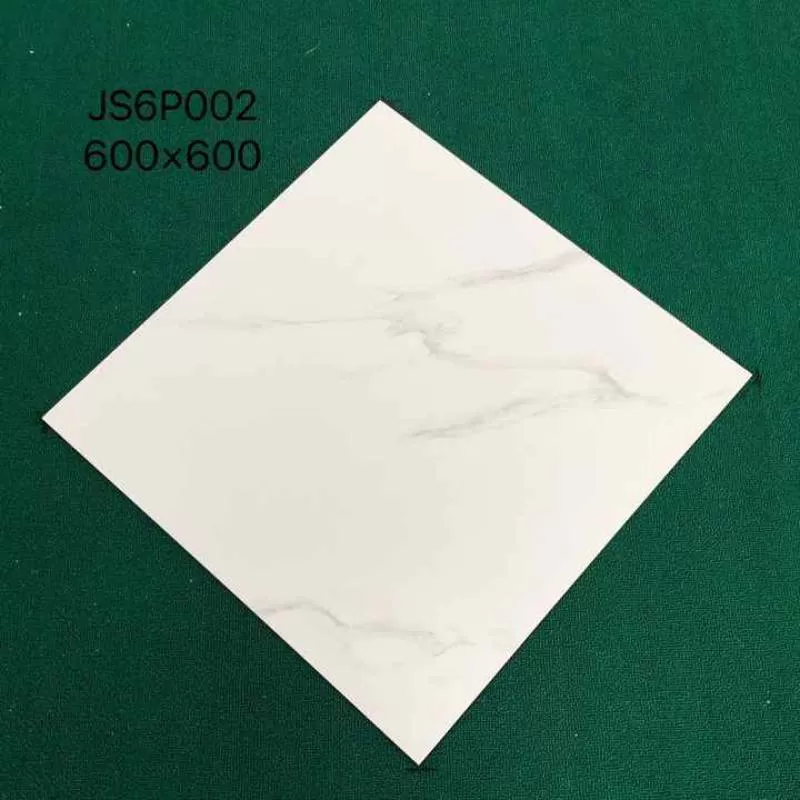 Wholesale Square Marble Look White Carrara Porcelanato Full Polished Glazed Ceramic Porcelain House Floor Tiles 600x600