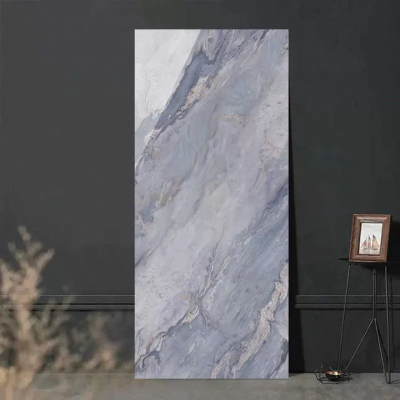 High Quality Engineering Porcelain Plate Slab Sintered Stone Bulgari Blue Marble Polished Glazed Background Wall Tile