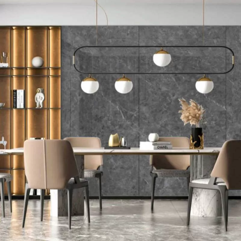 Luxury Room High Quality Big Size 1200x2700mm Full Body Polished Porcelain Glazed Slabs Wall Bulgari Grey Marble Stone Slab 