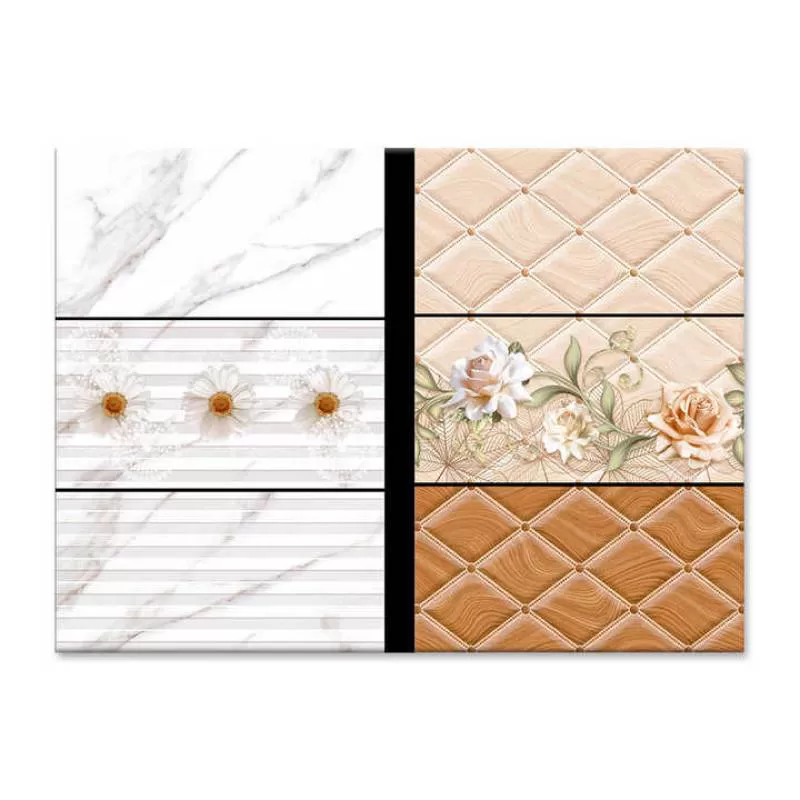 ABC Style Cheap Tile Colorful Best Selling 300*600 Textured White Glossy Toilet Interior Tiles Ceramic Wall Bathroom Kitchen 