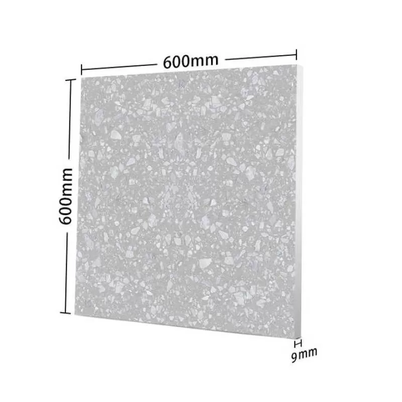 Rustic 600x600 Interior and Exterior Matte Surface Porcelain Tile Grey Polished Marble Terrazzo Porcelain Flooring Tiles