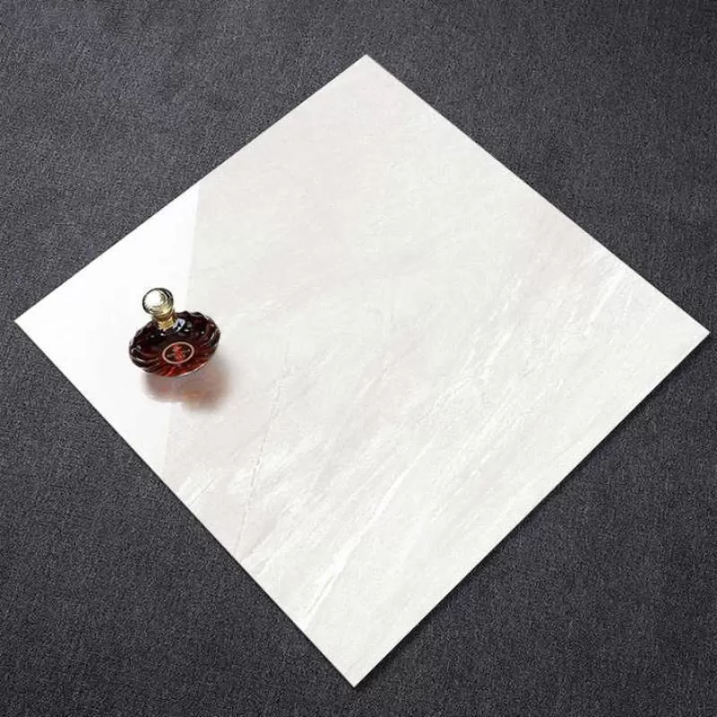 Factory White Marble Porcelanato 600x600 Carreaux De Sol Living Room Tile Porcelain Glossy Glazed Polished Flooring Tiles 