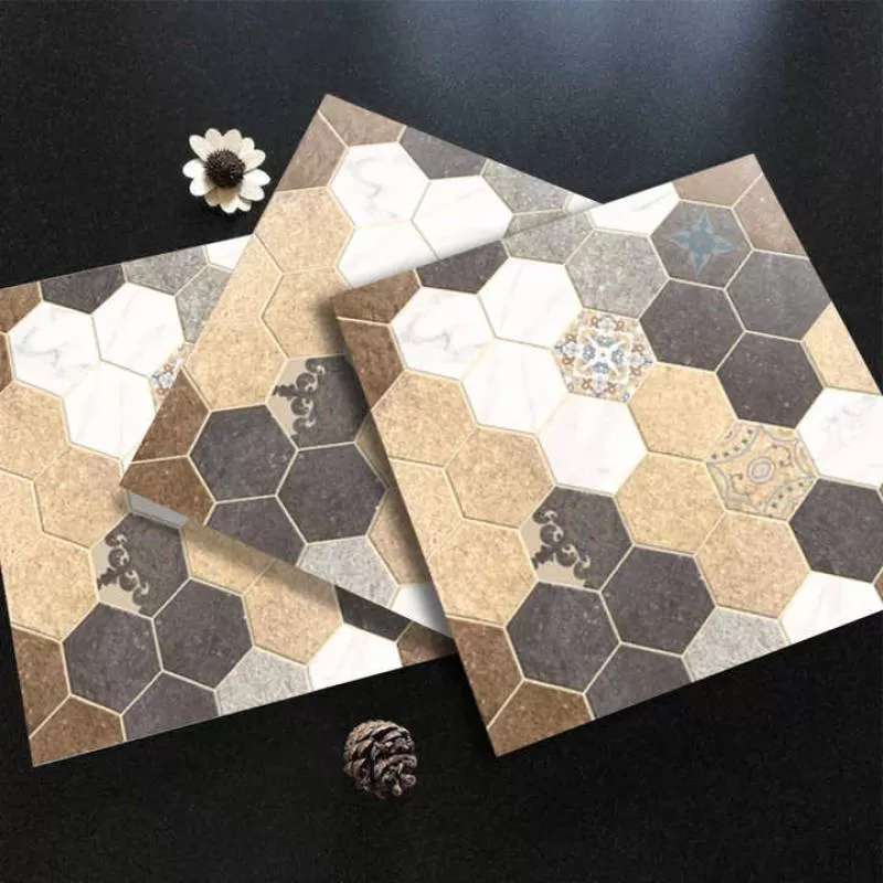 European Pastoral Style Rustic Rough Non Slip Ceramic Tiles for Bathroom Glazed Outdoor Interior Matte Classic 300x300 Tile