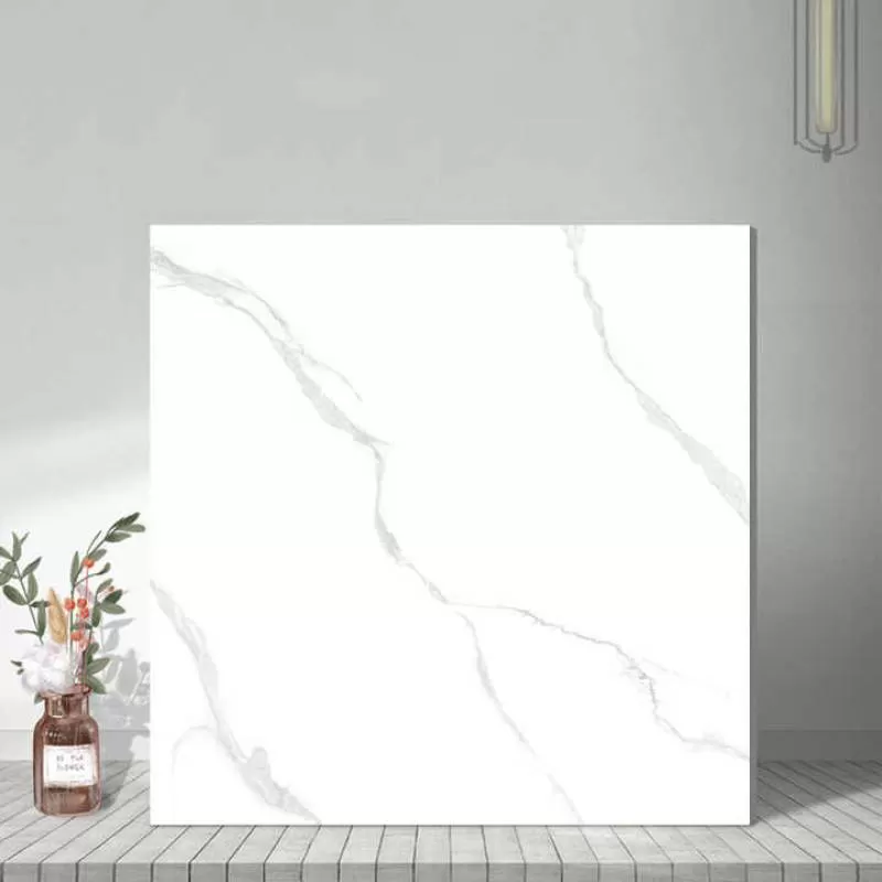 China Foshan New Design Cheap Size 600x600 Full Body White Room Glossy Polished Glazed Porcelain Ceramic Marble Floor Tiles