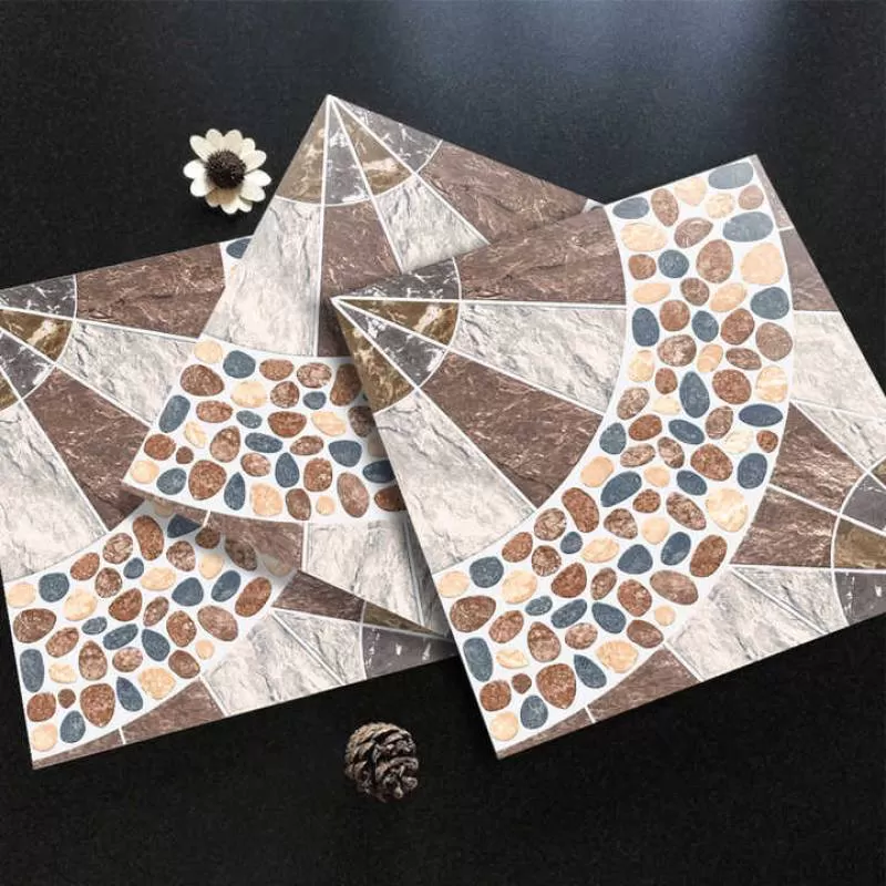 Outdoor Stone Look Splice Rustic Ceramic Floor Tile 300x300 Garden Classic Ceramic Textured Glazed Matte Floor Tiles