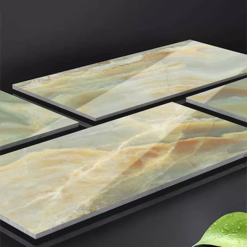 Foshan Luxury Stone 60x120cm High Gloss Luxury Calacata Grey Marble Look Porcelain Floor Tiles Bathroom Wall Tiles