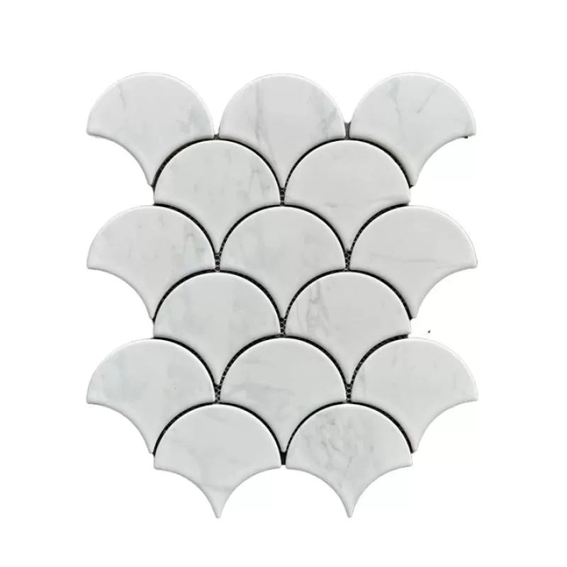 Moden Cararra White Design Ceramic Mosaic  Tiles Heat Insulation Antibacterial Firebrick Kitchen Living Room Apartment Walls