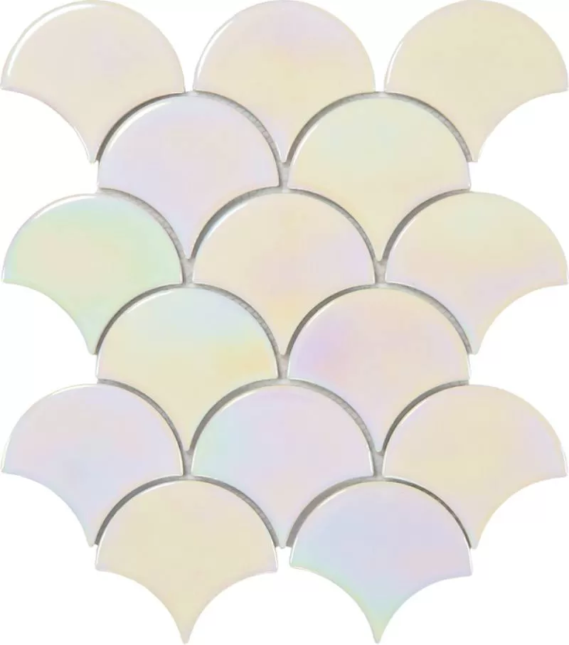 Factory Wholesale Light Luxury Iridescent  Fish Scale Mosaic Tiles Bathroom Kitchen Background Wall Bar Counter Tiles