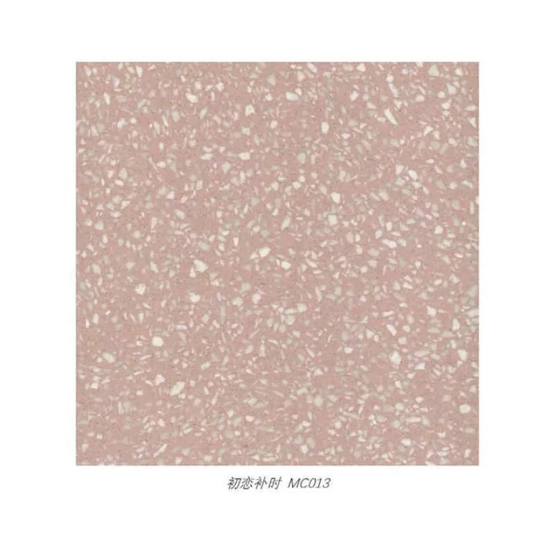 Durable Wholesale Artificial Stone Porcelain Tiles Pink and White Terrazzo Paving Floor Tiles for Home Decoration
