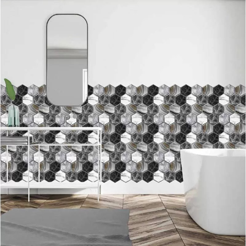 Free Sample Pvc Resin 3d Geometric Wall Panel New York Wall Panel 3d for Bathroom Floor Tile / /