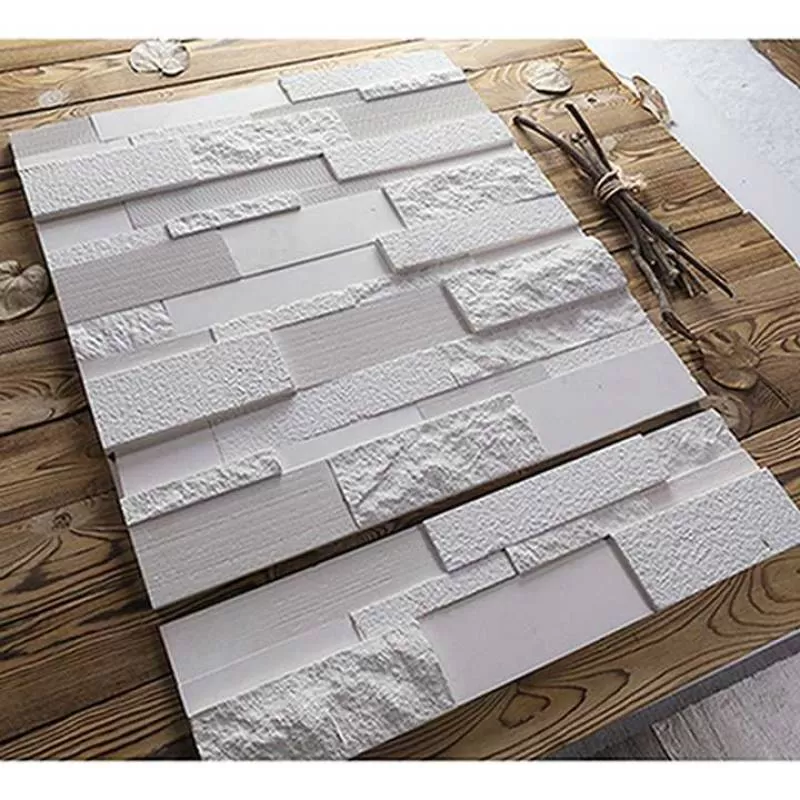 Exterior Long Rough White Natural Slate Wall Marble Culture Stone Tile Siding Wall Kajaria Slate Panel Modern Guangdong