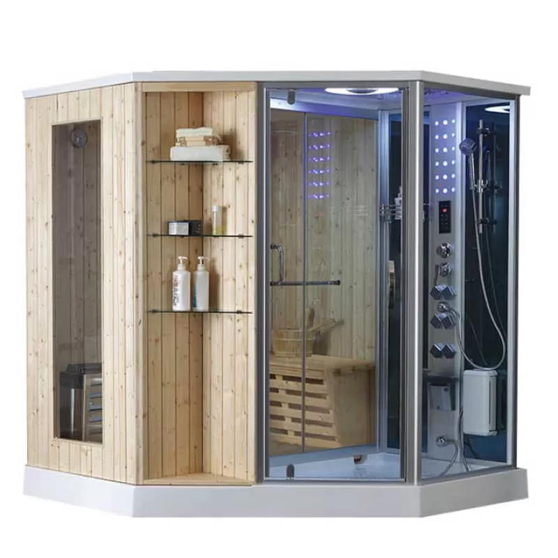New Design Infrared Sauna Steam 2 Person Infrared Sauna Room Shower Sauna Cabinet with Hemlock