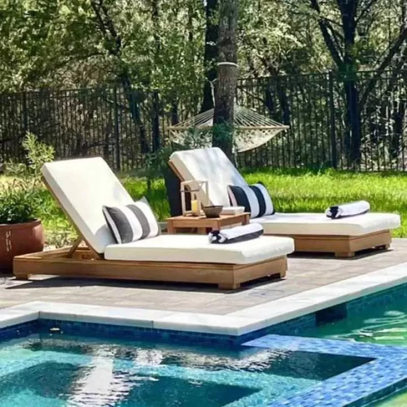 Outside Sun Deck Swimming Pool Lounge Patio Chairs Outdoor Sun Lounger