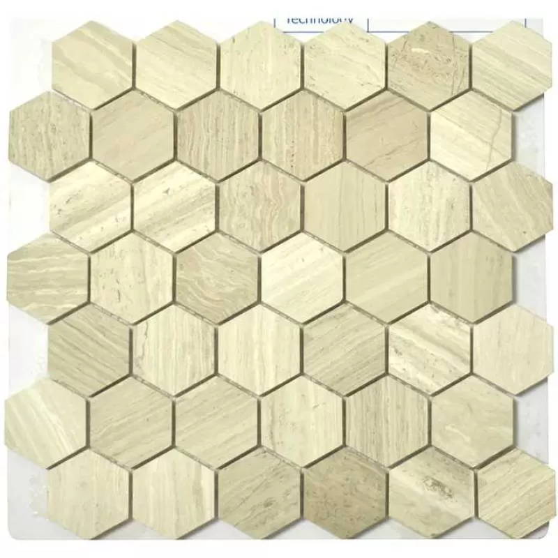 Triangle Travertine Marble Honeycomb Hexagon Dolomite Brass Gold Waterjet Marble Mosaic Marble Tile Sheet Gold