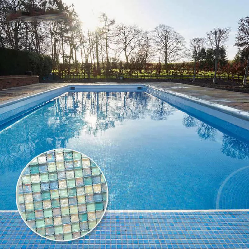 Ice Cracked Scale Mosaic Glass Tile/swimming Pool Tiles Glass Mosaic Swimming Pool Tiles for Swimming Pool