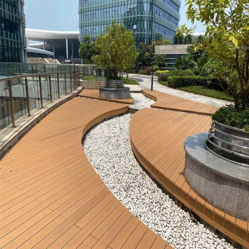Vanjoin Unfading Outdoor Strong Waterproof WPC Floor Panels Anti-crack Skidproof PE Floor Decking