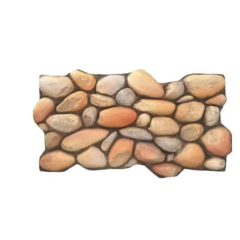 Outdoor Wall Luxury Decoration Material FPC Fiber PU Cobblestone Exterior Wall Decoration with More Than 40 Years Lifespan