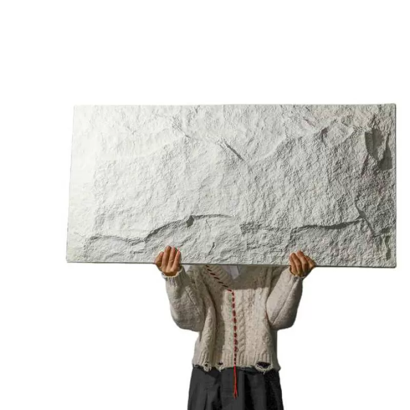 New Design 3D Lightweight 1200*600mm PU Stone Modern Style 3D Quartz & Granite Solid Surface for Restaurant Outdoor Indoor Use