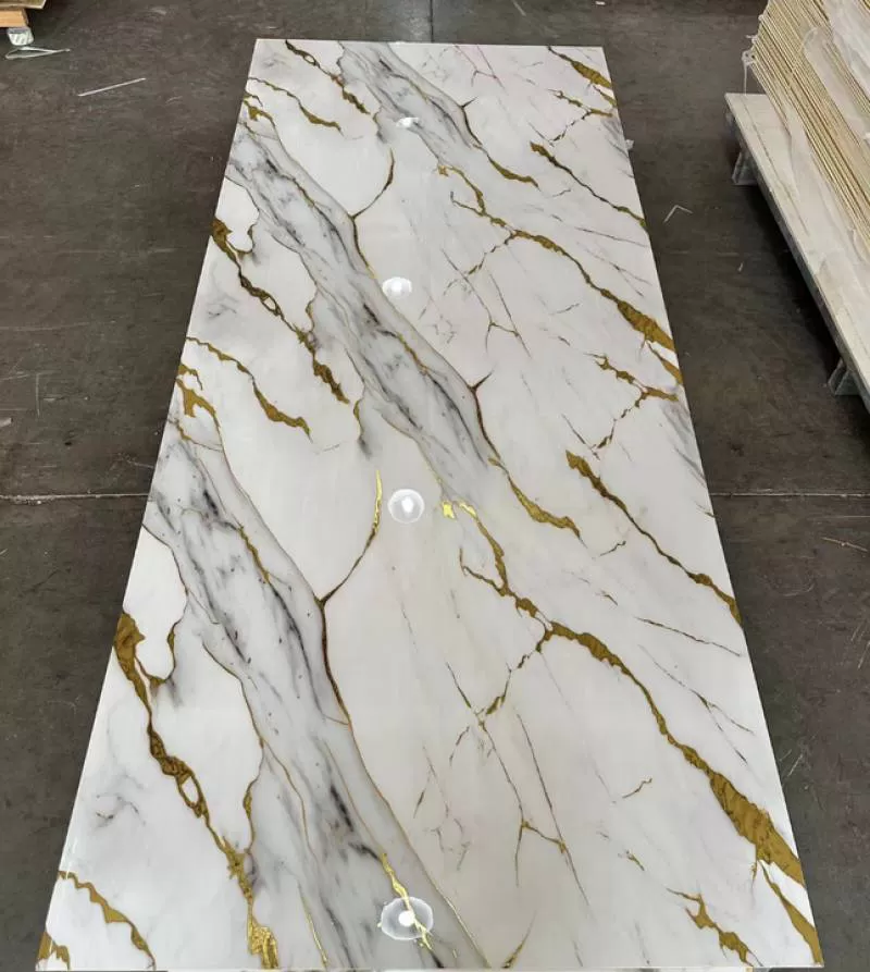 Factory Price 2/2.5/3mm Interior Wall UV Board PVC Marble Sheet UV Panel Decorative Board