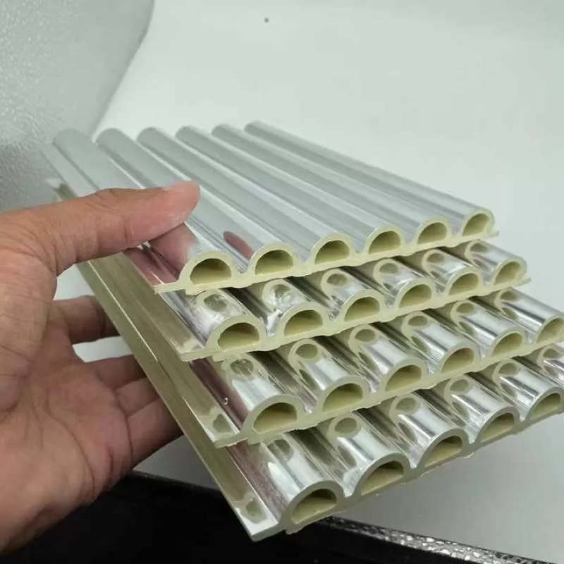 Factory Manufacture New Type Modern Metallic High-gloss Mirrored Arc Wall Panels WPC Wallboard for Indoor Decoration