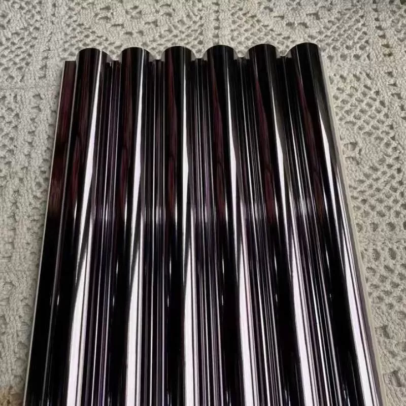 New Design High-gloss Mirrored Arc  WPC Wallboard Indoor Wall Decor Panels groove PVC Claddings 3D Grilles