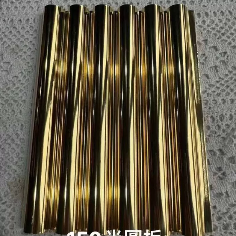 High-gloss Mirrored Arc  WPC Wallboard Indoor Wall Decor Panels groove PVC Claddings 3D Grilles 