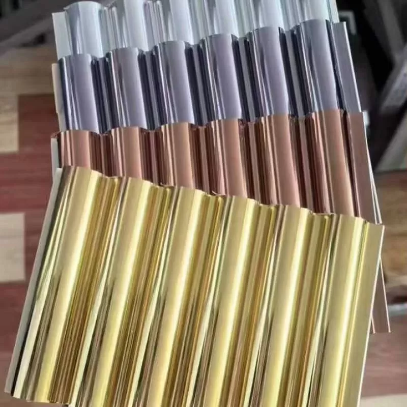 New Modern Metallic Technological Design High-gloss Mirrored Arc Wall Panels Waterproof WPC Wallboard for Indoor Decoration