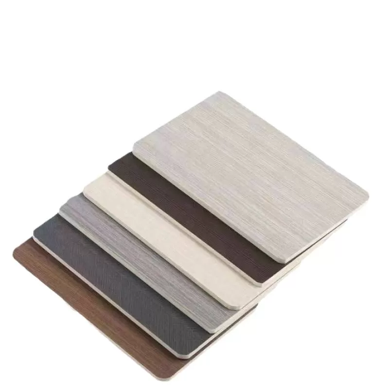 Customized Waterproof WPC Wall Panel Bamboo Wood Fiber Carbon Crystal Board Wood Veneer