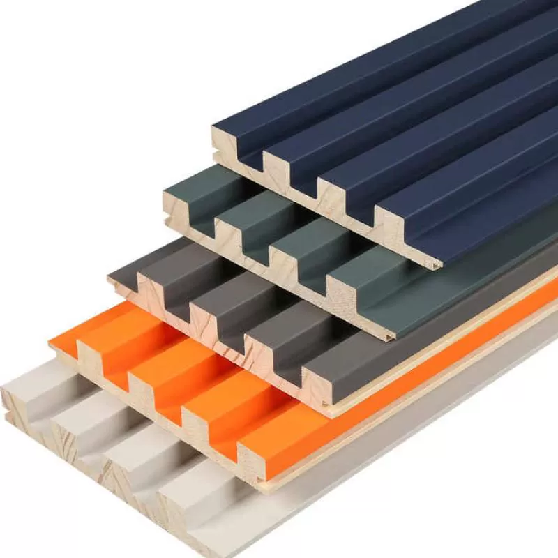 Low Price Wooden Slat Wall Panels WPC Decorative Waterproof WPC Cladding Wall Panel