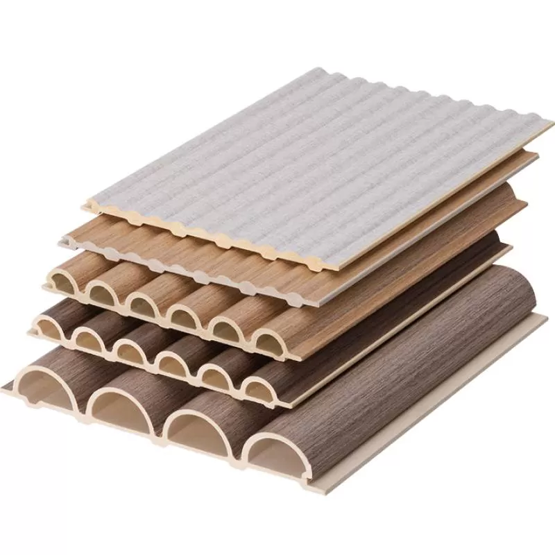 Ecological Bamboo Wood Fiber Wall protection Board Semi-circular Grille Wall Board