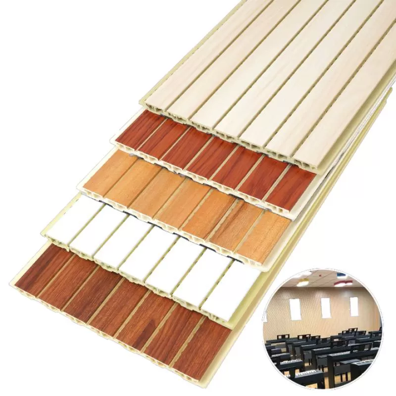 Eco-friendly WPC Acoustic Board Bamboo Fiber WPC Sound Proof Absorbing Acoustic Panels