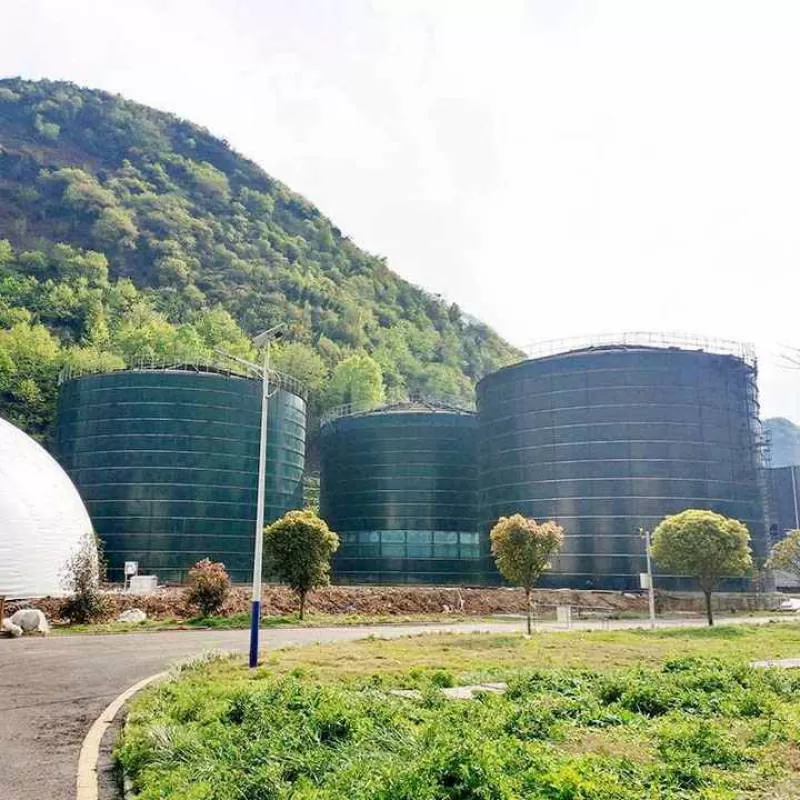 Glass-Fused-to-Steel (GFS) Tanks 5000 M3 CSTR Anaerobic Digester Reactor Biogas Biodigestor System Water Treatment tank