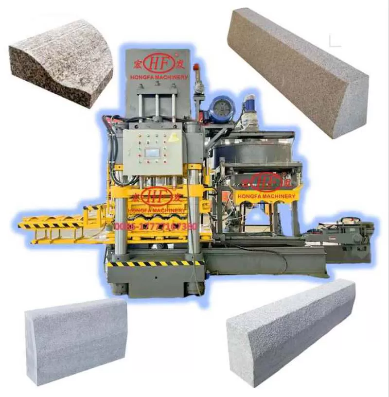 Road Edge Kerbstone Making Machine Cement Curbstone Block Making Machine Granite Kerb Step Street Edging Stone Making Machine