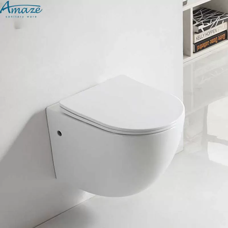 European Matt Color Modern Sanitary Ware Suspendu Wc Rimless Wall Mounted Toilet Bowl Grey Black Ceramic Wall Hung Toilet