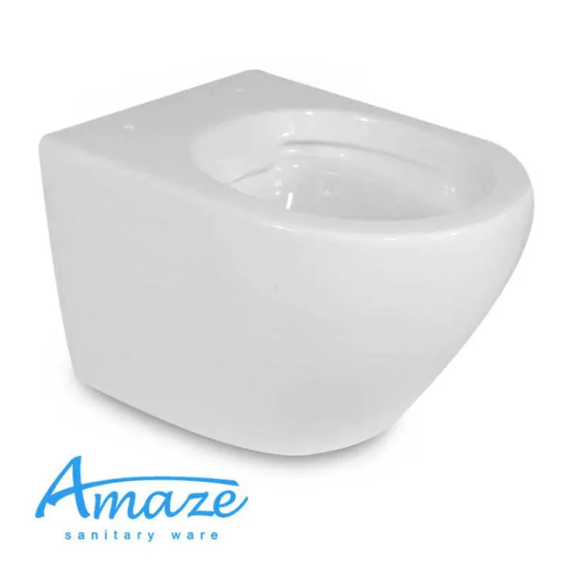 Space Saving Bathroom Ceramic Rimless Wall Hung Toilets with European Standard